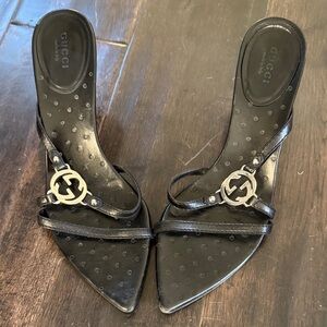 Gucci Women's Black Heeled Sandals